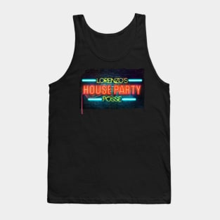 Lorenzo's House Party Thin Neon Letters Tank Top